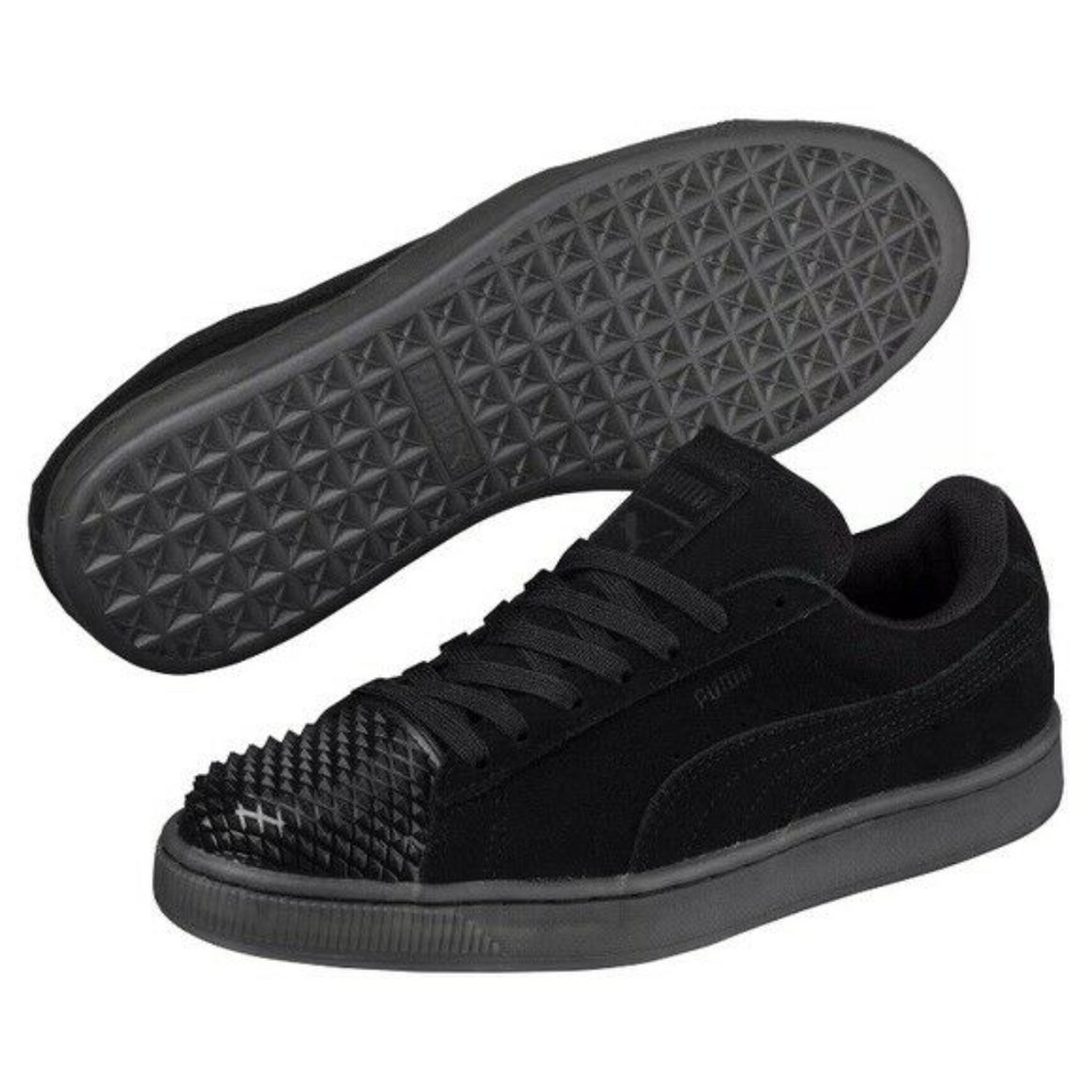 NEW Puma Casual Sneakers Black Suede Leather $85